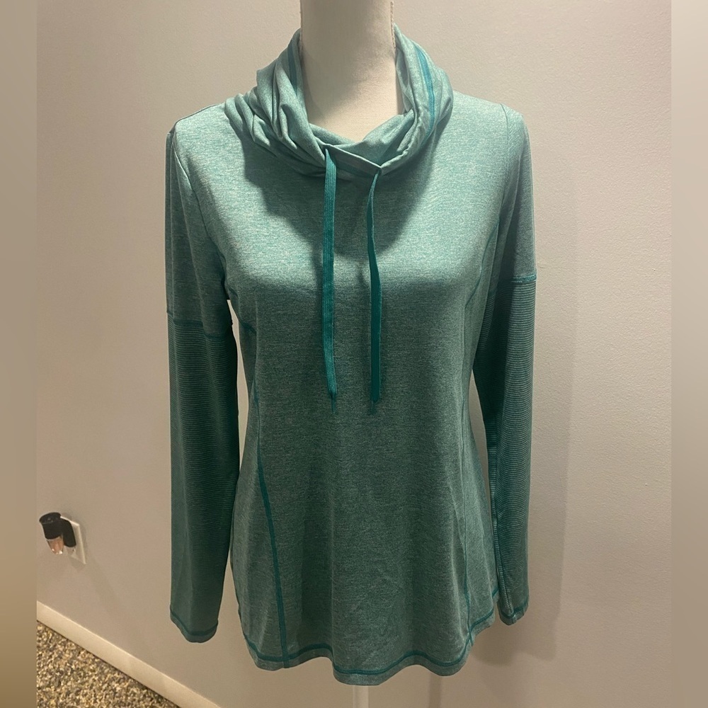 {Danskin Now} Cowlneck Pullover Fitted Sweatshirt